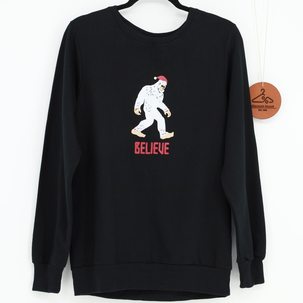 Basic Resources HoHoHo‎ Collection Christmas Believe Top Bigfoot Santa Sz Small